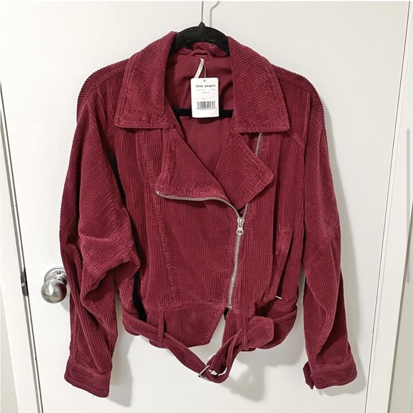 NWT Free People Slouchy Corduroy Dolman Moto
Jacket Merlot Red size Small - Picture 5 of 16